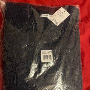 Sonoma Men's XXL Navy Crewneck Fisherman's Sweater - new in package